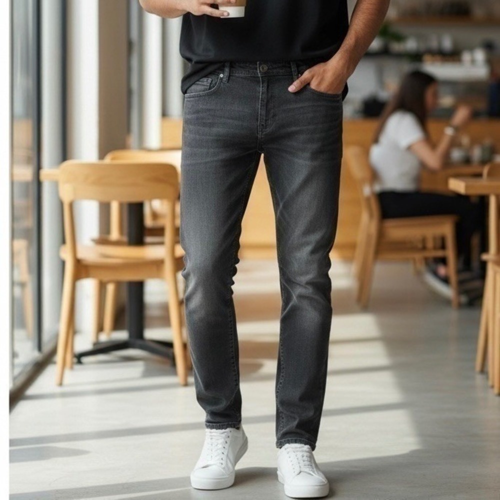 Beverly Hills Polo Club Men's Slim Fit Stretch Grey Denim Jeans Size 36x32 NWT
